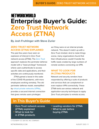 Download our Zero Trust network access (ZTNA) enterprise buyer’s guide